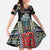 Personalized Seychelles Roots Family Matching Puletasi and Hawaiian Shirt African Map in Fingerprint and Tribal Colors