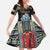 Personalized Seychelles Roots Family Matching Tank Maxi Dress and Hawaiian Shirt African Map in Fingerprint and Tribal Colors