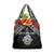 Seychelles Roots Grocery Bag African Map in Fingerprint and Tribal Colors