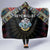 Seychelles Roots Hooded Blanket African Map in Fingerprint and Tribal Colors