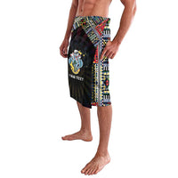 Personalized Seychelles Roots Lavalava African Map in Fingerprint and Tribal Colors