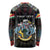 Personalized Seychelles Roots Long Sleeve Shirt African Map in Fingerprint and Tribal Colors
