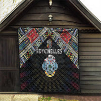 Seychelles Roots Quilt African Map in Fingerprint and Tribal Colors