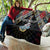 Seychelles Roots Quilt African Map in Fingerprint and Tribal Colors