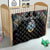 Seychelles Roots Quilt African Map in Fingerprint and Tribal Colors