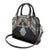 Seychelles Roots Shoulder Handbag African Map in Fingerprint and Tribal Colors