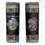 Seychelles Roots Skinny Tumbler African Map in Fingerprint and Tribal Colors