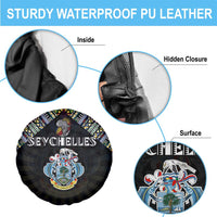 Seychelles Roots Spare Tire Cover African Map in Fingerprint and Tribal Colors