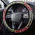 Seychelles Roots Steering Wheel Cover African Map in Fingerprint and Tribal Colors