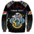 Personalized Seychelles Roots Sweatshirt African Map in Fingerprint and Tribal Colors