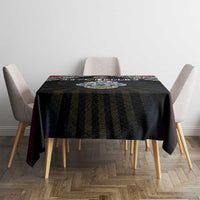 Seychelles Roots Tablecloth African Map in Fingerprint and Tribal Colors