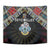Seychelles Roots Tapestry African Map in Fingerprint and Tribal Colors