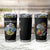 Seychelles Roots Tumbler Cup African Map in Fingerprint and Tribal Colors
