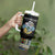 Seychelles Roots Tumbler With Handle African Map in Fingerprint and Tribal Colors