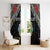 Seychelles Roots Window Curtain African Map in Fingerprint and Tribal Colors