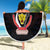 DR Congo Roots Beach Blanket African Map in Fingerprint and Tribal Colors