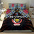 DR Congo Roots Bedding Set African Map in Fingerprint and Tribal Colors