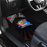 DR Congo Roots Car Mats African Map in Fingerprint and Tribal Colors