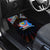 DR Congo Roots Car Mats African Map in Fingerprint and Tribal Colors