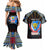 Personalized DR Congo Roots Couples Matching Mermaid Dress and Hawaiian Shirt African Map in Fingerprint and Tribal Colors