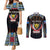 Personalized DR Congo Roots Couples Matching Mermaid Dress and Long Sleeve Button Shirt African Map in Fingerprint and Tribal Colors