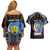 Personalized DR Congo Roots Couples Matching Off Shoulder Short Dress and Hawaiian Shirt African Map in Fingerprint and Tribal Colors