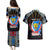 Personalized DR Congo Roots Couples Matching Puletasi and Hawaiian Shirt African Map in Fingerprint and Tribal Colors