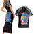 Personalized DR Congo Roots Couples Matching Short Sleeve Bodycon Dress and Hawaiian Shirt African Map in Fingerprint and Tribal Colors
