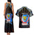 Personalized DR Congo Roots Couples Matching Tank Maxi Dress and Hawaiian Shirt African Map in Fingerprint and Tribal Colors