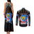 Personalized DR Congo Roots Couples Matching Tank Maxi Dress and Long Sleeve Button Shirt African Map in Fingerprint and Tribal Colors