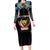 Personalized DR Congo Roots Family Matching Long Sleeve Bodycon Dress and Hawaiian Shirt African Map in Fingerprint and Tribal Colors