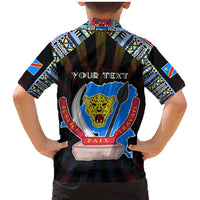 Personalized DR Congo Roots Family Matching Mermaid Dress and Hawaiian Shirt African Map in Fingerprint and Tribal Colors