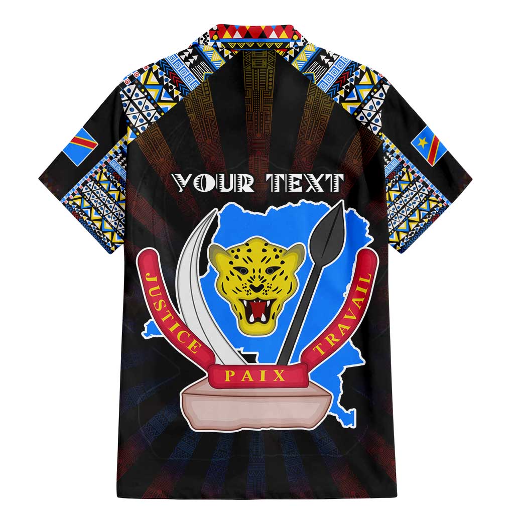 Personalized DR Congo Roots Family Matching Mermaid Dress and Hawaiian Shirt African Map in Fingerprint and Tribal Colors