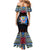 Personalized DR Congo Roots Family Matching Mermaid Dress and Hawaiian Shirt African Map in Fingerprint and Tribal Colors