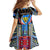 Personalized DR Congo Roots Family Matching Off The Shoulder Long Sleeve Dress and Hawaiian Shirt African Map in Fingerprint and Tribal Colors