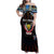 Personalized DR Congo Roots Family Matching Off Shoulder Maxi Dress and Hawaiian Shirt African Map in Fingerprint and Tribal Colors