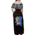 Personalized DR Congo Roots Family Matching Off Shoulder Maxi Dress and Hawaiian Shirt African Map in Fingerprint and Tribal Colors