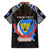 Personalized DR Congo Roots Family Matching Puletasi and Hawaiian Shirt African Map in Fingerprint and Tribal Colors