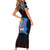 Personalized DR Congo Roots Family Matching Short Sleeve Bodycon Dress and Hawaiian Shirt African Map in Fingerprint and Tribal Colors