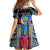 Personalized DR Congo Roots Family Matching Summer Maxi Dress and Hawaiian Shirt African Map in Fingerprint and Tribal Colors