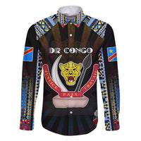 Personalized DR Congo Roots Family Matching Summer Maxi Dress and Hawaiian Shirt African Map in Fingerprint and Tribal Colors