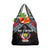 DR Congo Roots Grocery Bag African Map in Fingerprint and Tribal Colors
