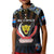 Personalized DR Congo Roots Kid Polo Shirt African Map in Fingerprint and Tribal Colors