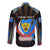 Personalized DR Congo Roots Long Sleeve Button Shirt African Map in Fingerprint and Tribal Colors