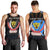Personalized DR Congo Roots Men Tank Top African Map in Fingerprint and Tribal Colors