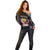 Personalized DR Congo Roots Off Shoulder Sweater African Map in Fingerprint and Tribal Colors