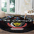 DR Congo Roots Round Carpet African Map in Fingerprint and Tribal Colors