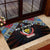 DR Congo Roots Rubber Doormat African Map in Fingerprint and Tribal Colors