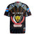 Personalized DR Congo Roots Rugby Jersey African Map in Fingerprint and Tribal Colors