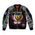 Personalized DR Congo Roots Sleeve Zip Bomber Jacket African Map in Fingerprint and Tribal Colors